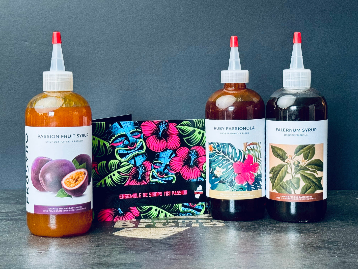 Ensemble de sirops à cocktail Passion Tiki