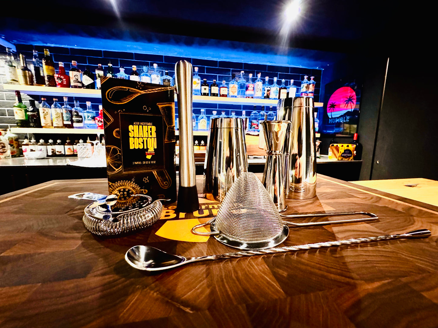 Kit de bartender professionnel – Shaker Boston Ouverture Facile™ Le Barman Bruno