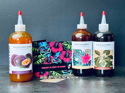 Ensemble de sirops à cocktail Passion Tiki
